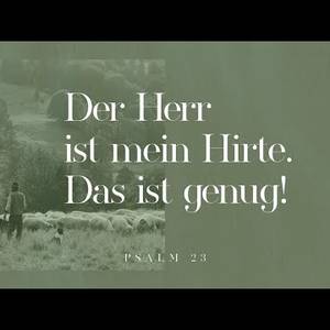 Der Herr ist mein Hirte. Das ist genug! - Diana Domann